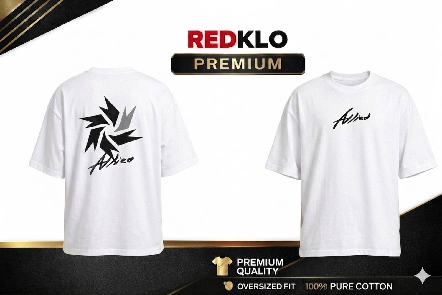 REDkLO Men White Round Neck T-Shirt - Image 1