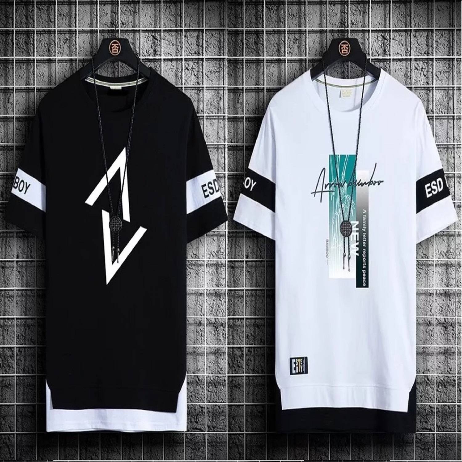 ZFIT Men Printed Round Neck Polyester Black, White T-Shirt