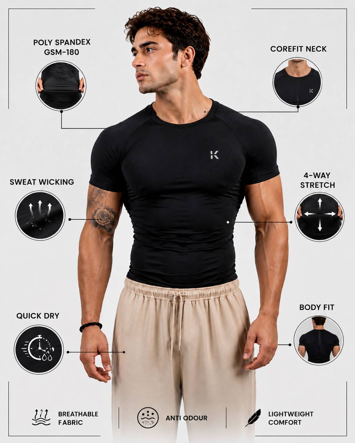 Indian Krait Men Black T-Shirt - Image 4