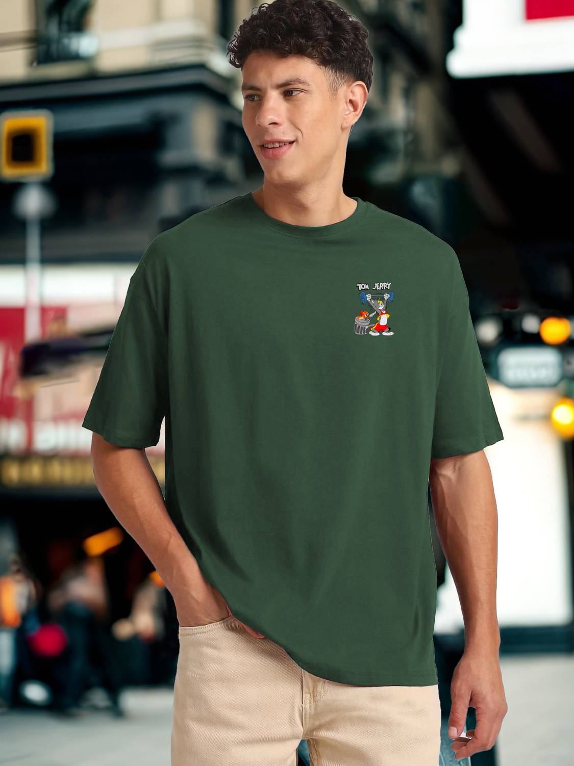 Heartees Men Dark Green T-Shirt - Image 2
