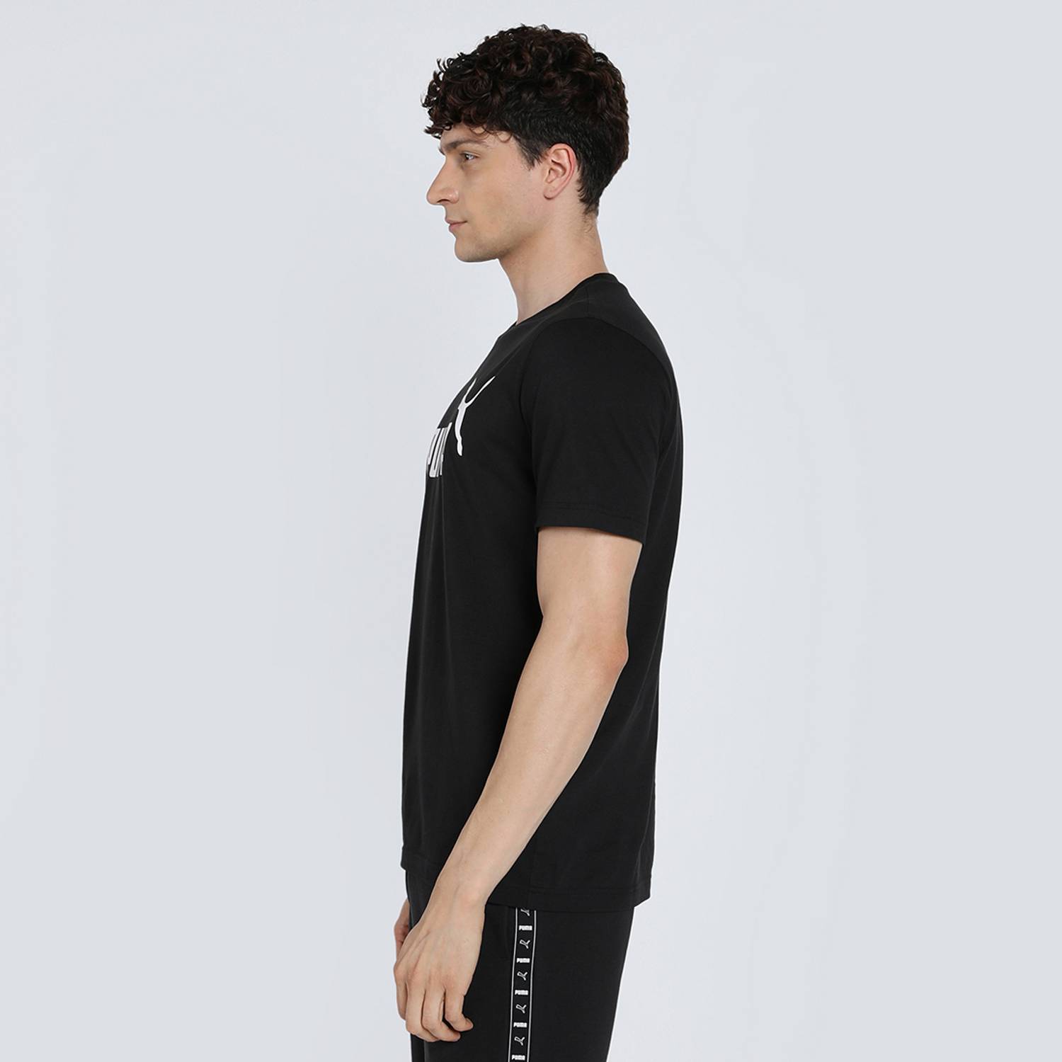 PUMA Black Printed Men Crew Neck T-Shirt - Image 2