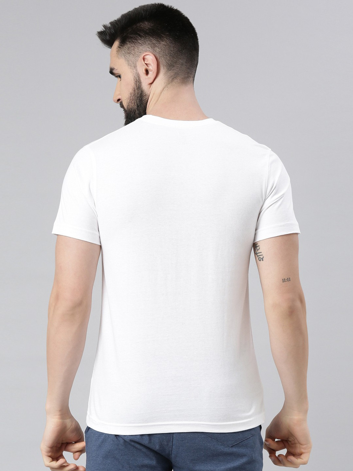 Image of Force NXT Solid Men Round Neck Multicolor T-Shirt