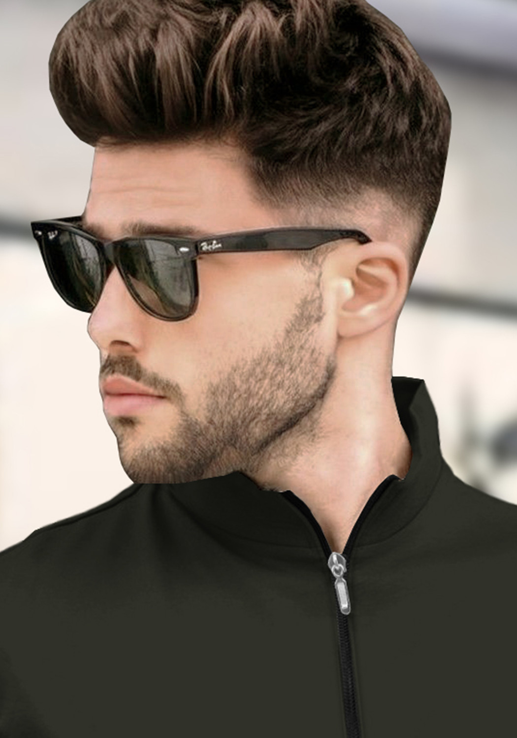 Image of TRIPR Solid Men Mandarin Collar Dark Green T-Shirt