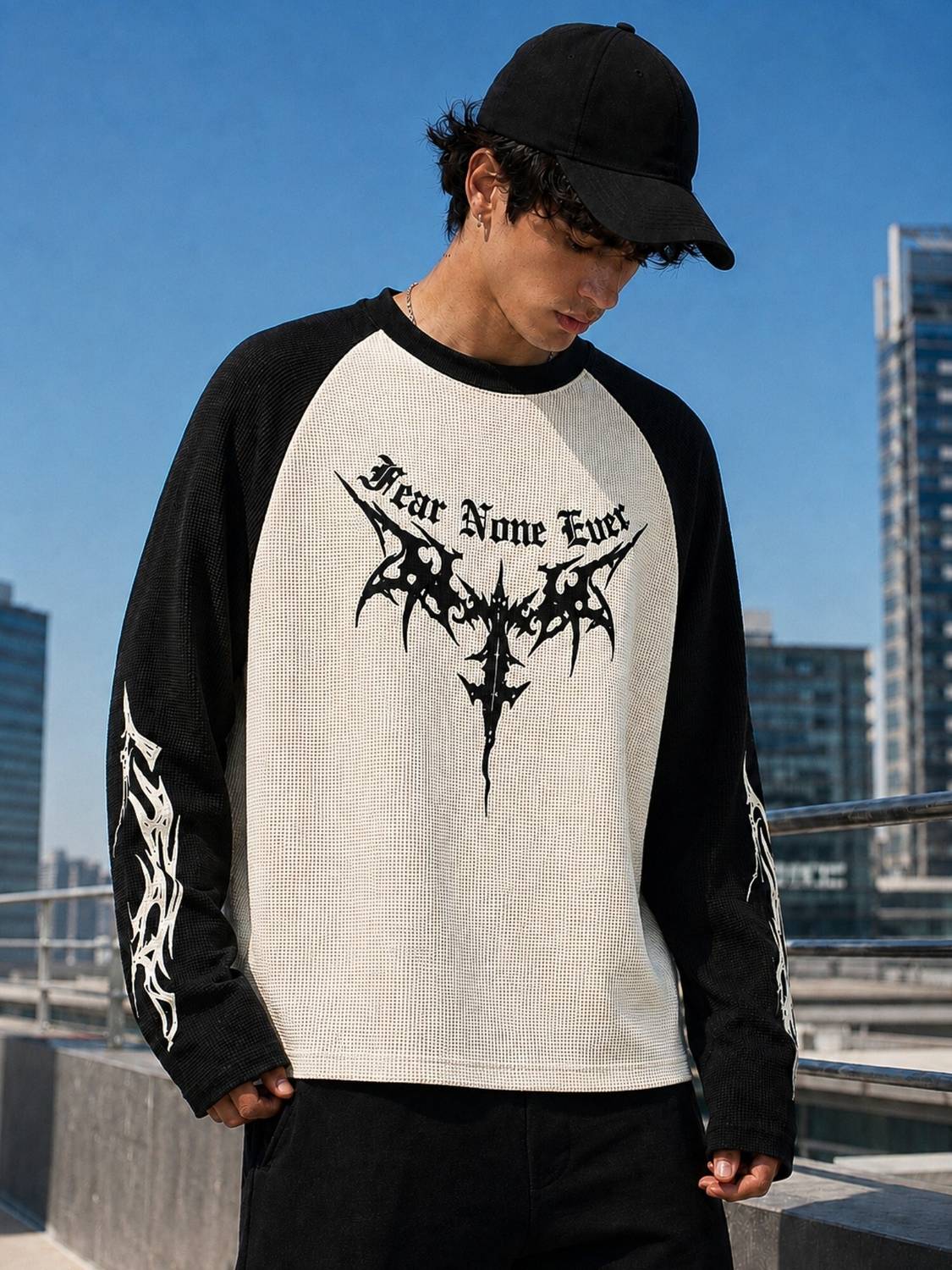 MANIAC Printed Men Round Neck White T-Shirt - Image 1