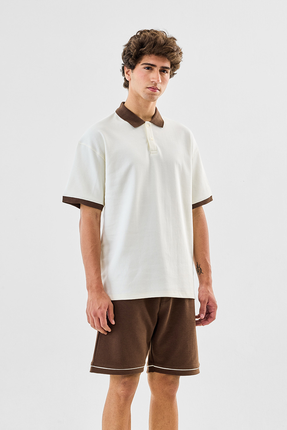 Image of Snitch Solid Men Polo Neck White T-Shirt