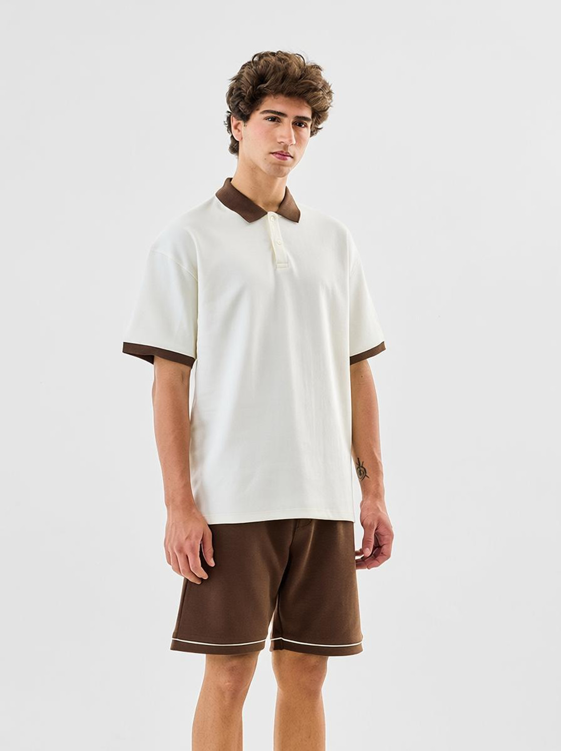 Image of Snitch Solid Men Polo Neck White T-Shirt