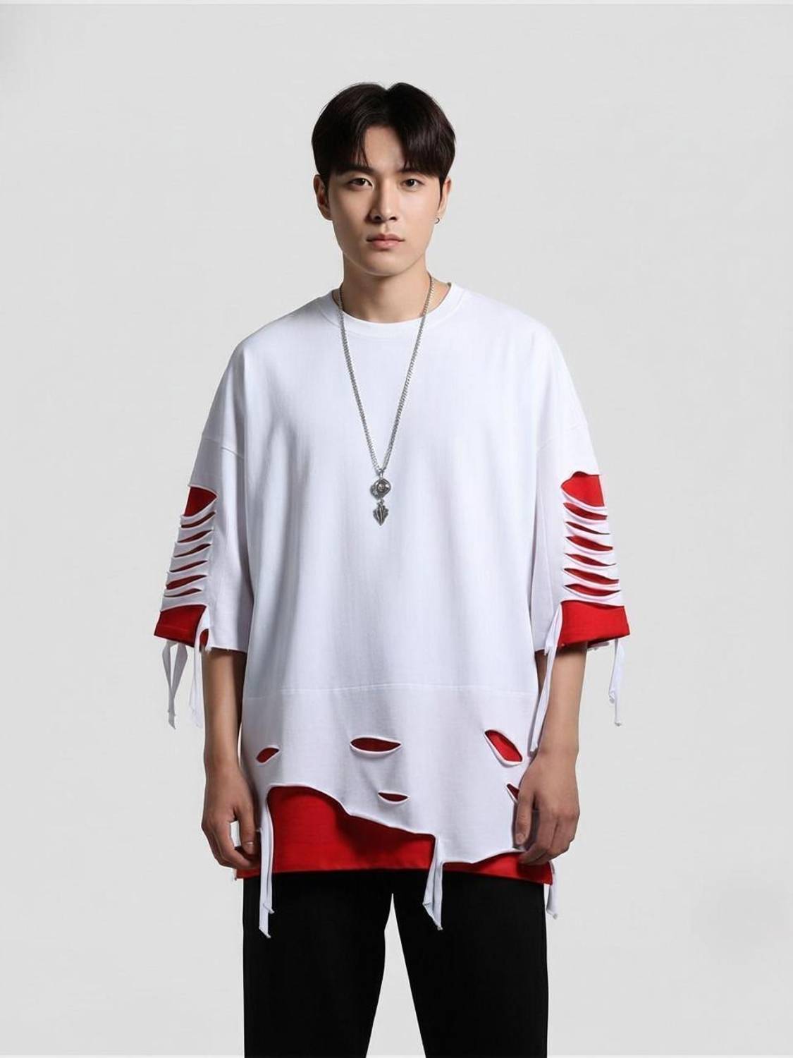 Ajworld Solid Men Round Neck White T-Shirt