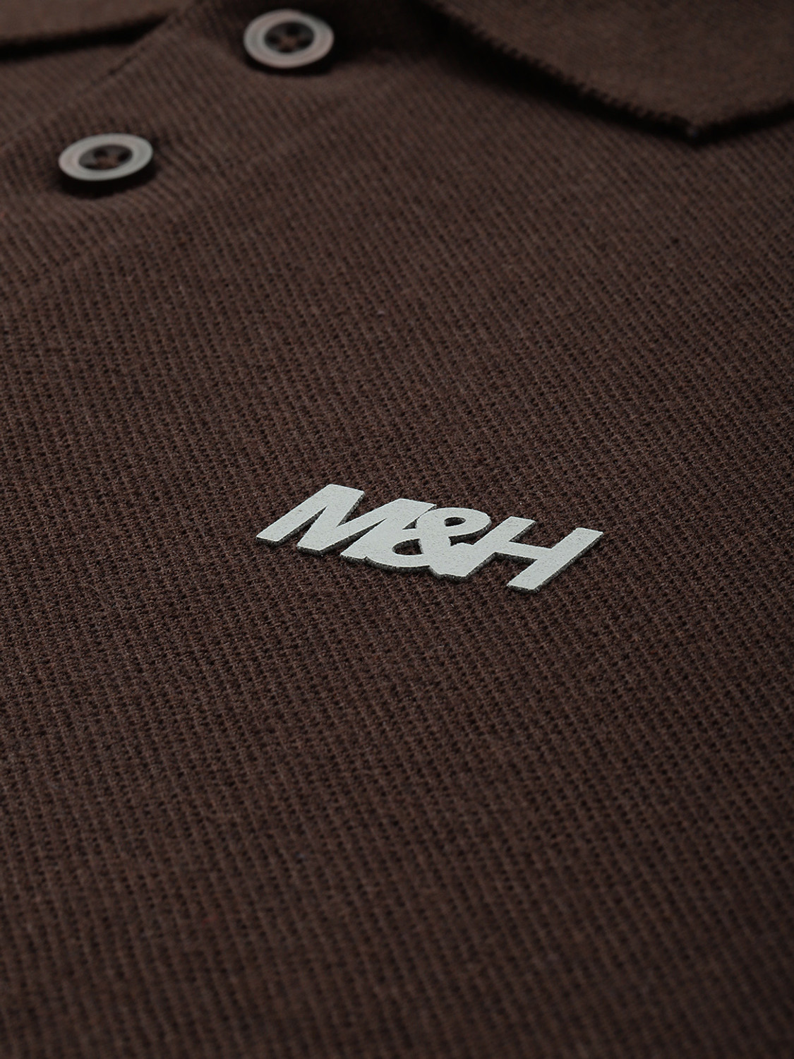 Image of Mast & Harbour Solid Men Polo Neck Brown T-Shirt