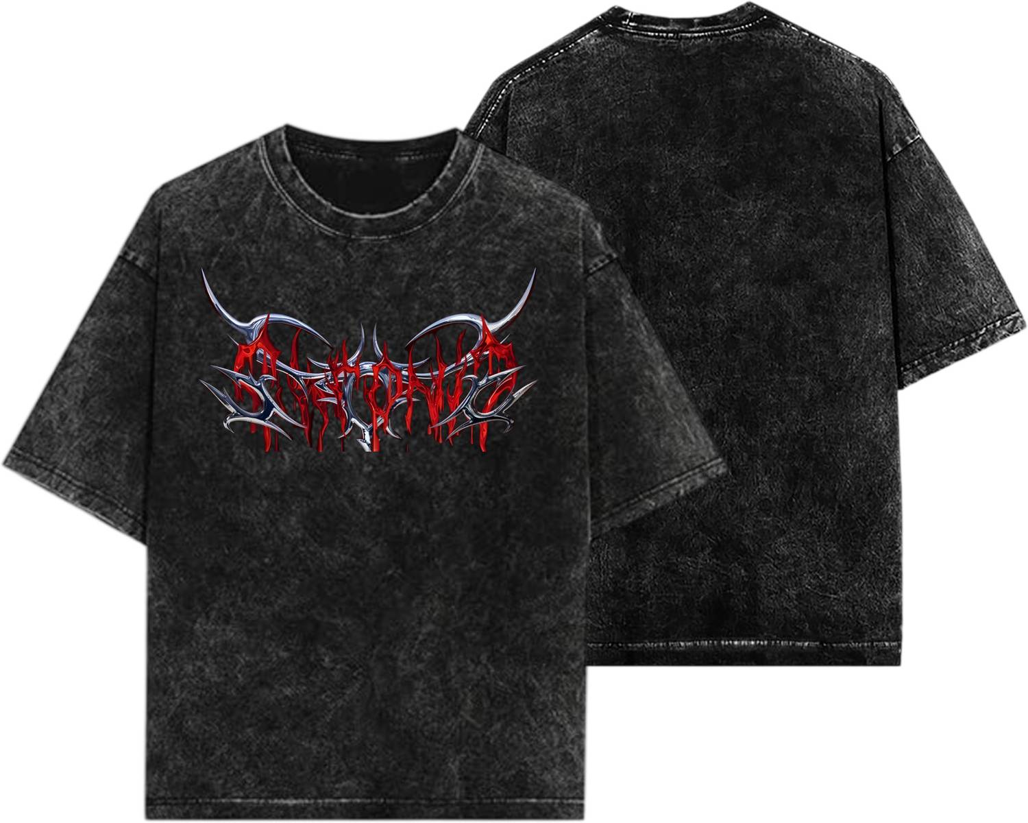 DIGI DRAPE Black Men Round Neck T-Shirt - Image 1