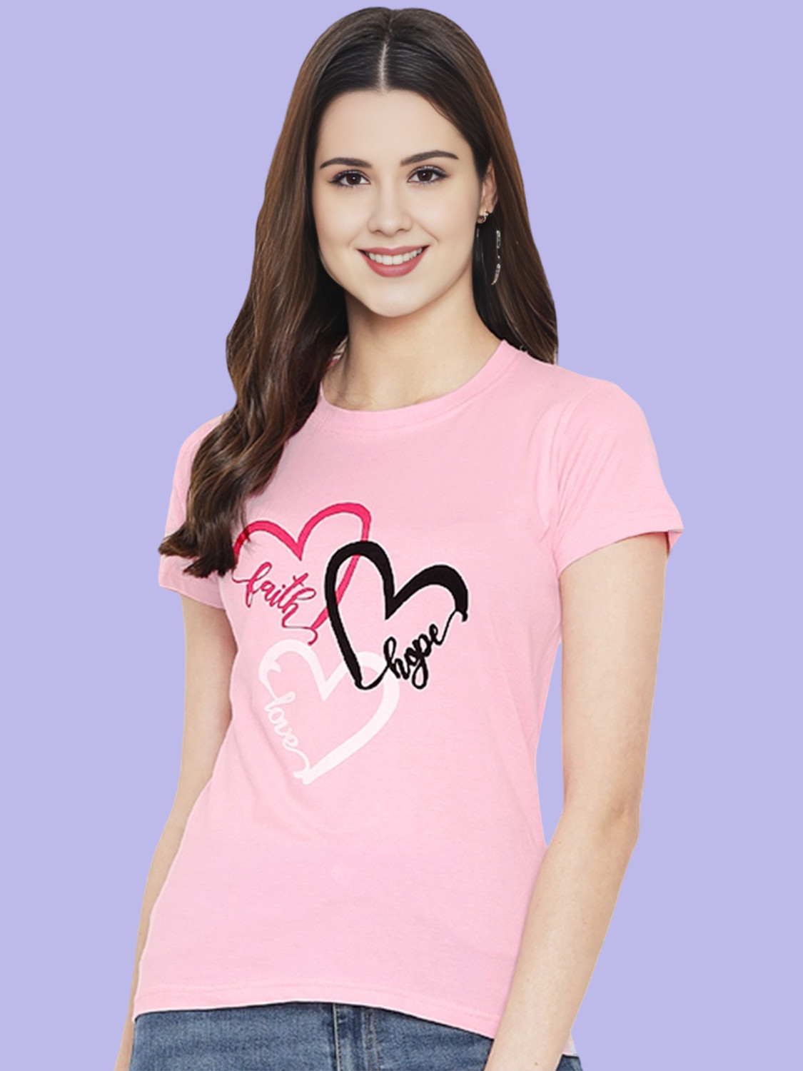 Image of METRONAUT Graphic Print Women Round Neck Multicolor T-Shirt
