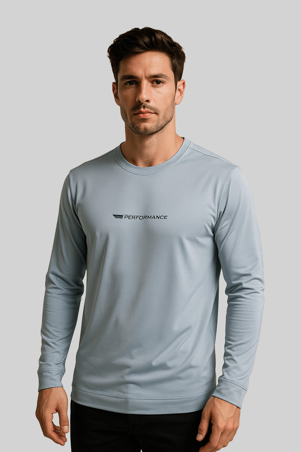Image of Sportz Fit Solid Men Round Neck Blue T-Shirt
