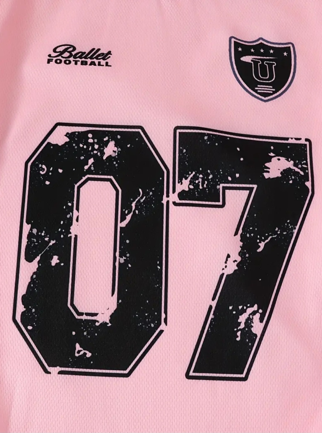 Image of ENGLISHPREMIUM Printed Women V Neck Pink, Black T-Shirt