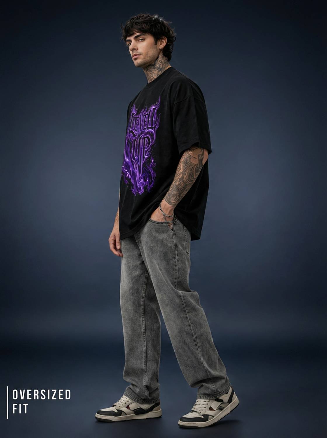 Woops Studio! Graphic Print Black, Purple T-Shirt - Image 3
