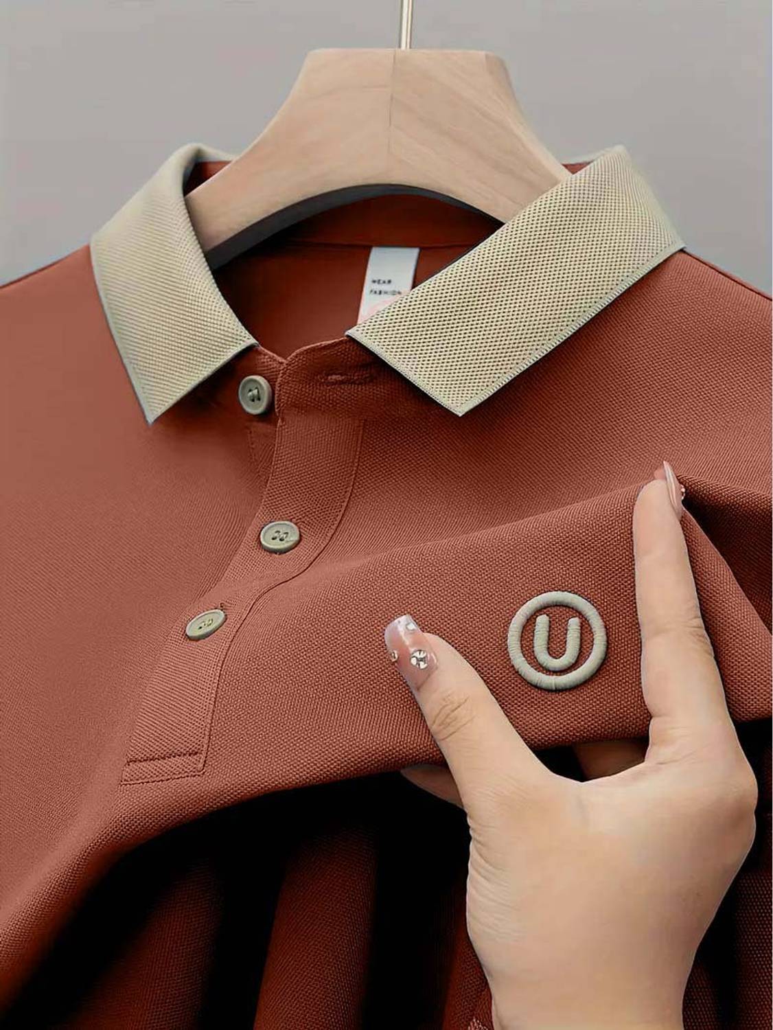 POSHAX Men Orange Polo Neck T-Shirt - Image 4