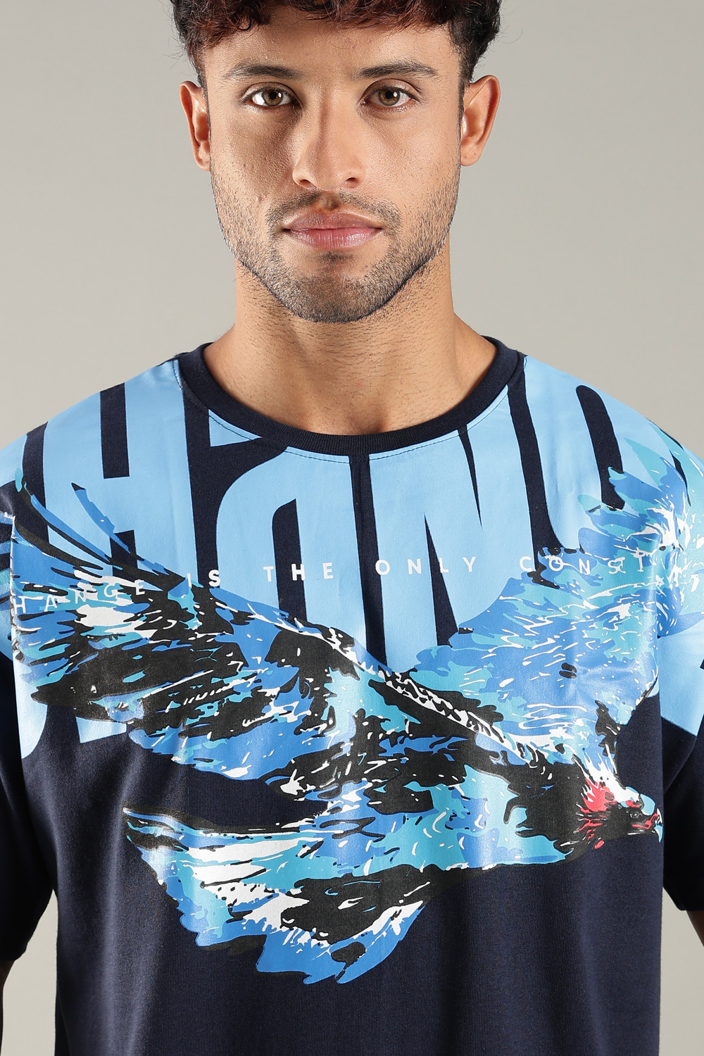 Image of Smosh Printed Men Round Neck Black T-Shirt