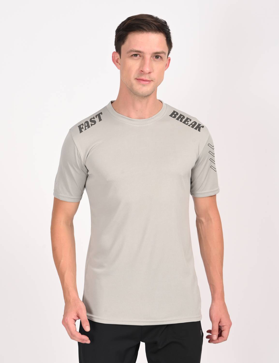 3colors Solid Men Round Neck Grey T-Shirt