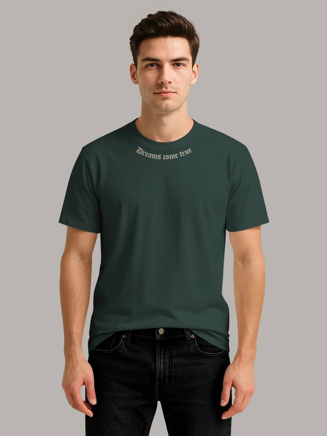 Bullmer Graphic Print Men Round Neck Green T-Shirt