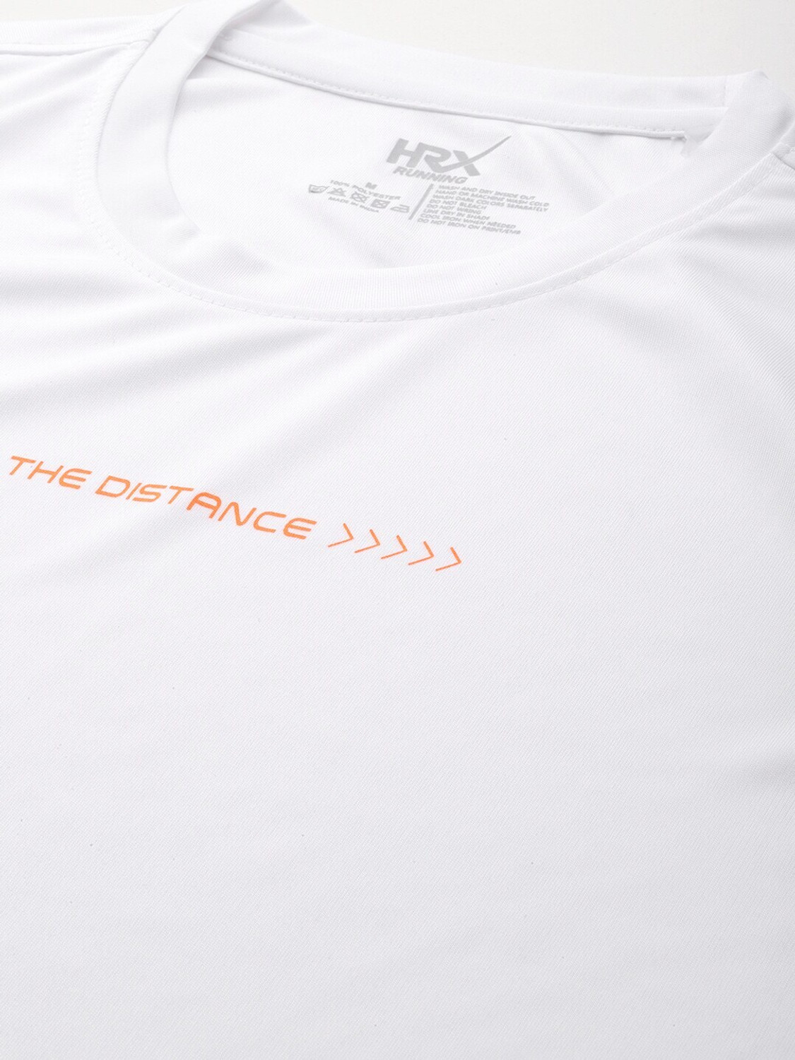 Image of HRX by Hrithik Roshan Typography Men Round Neck White T-Shirt
