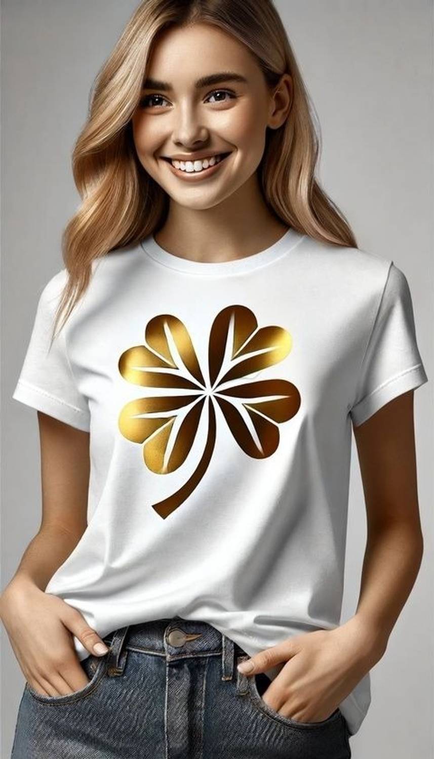 FLYEZEE Women Graphic Print Round Neck Polyester White T-Shirt