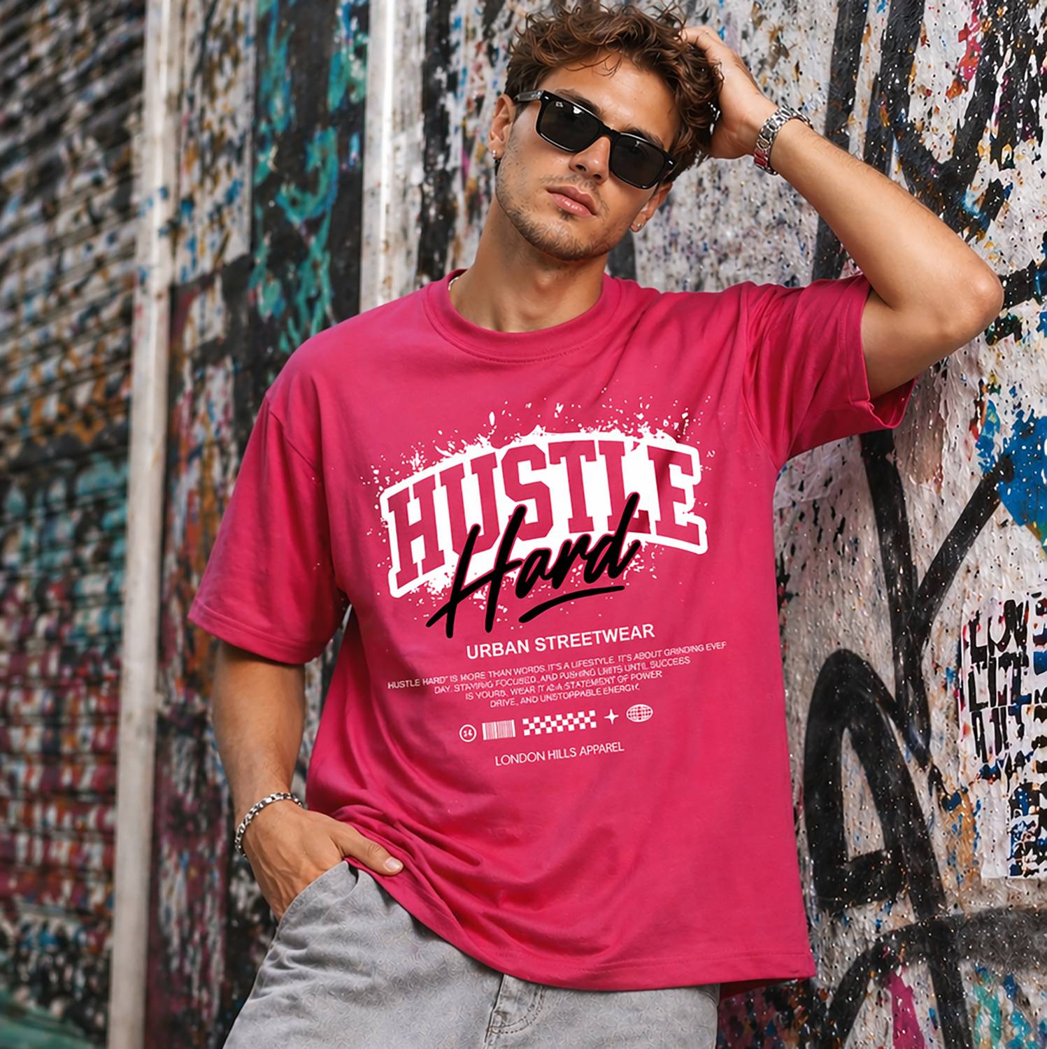 Creation London Hills Pink T-Shirt - Image 1