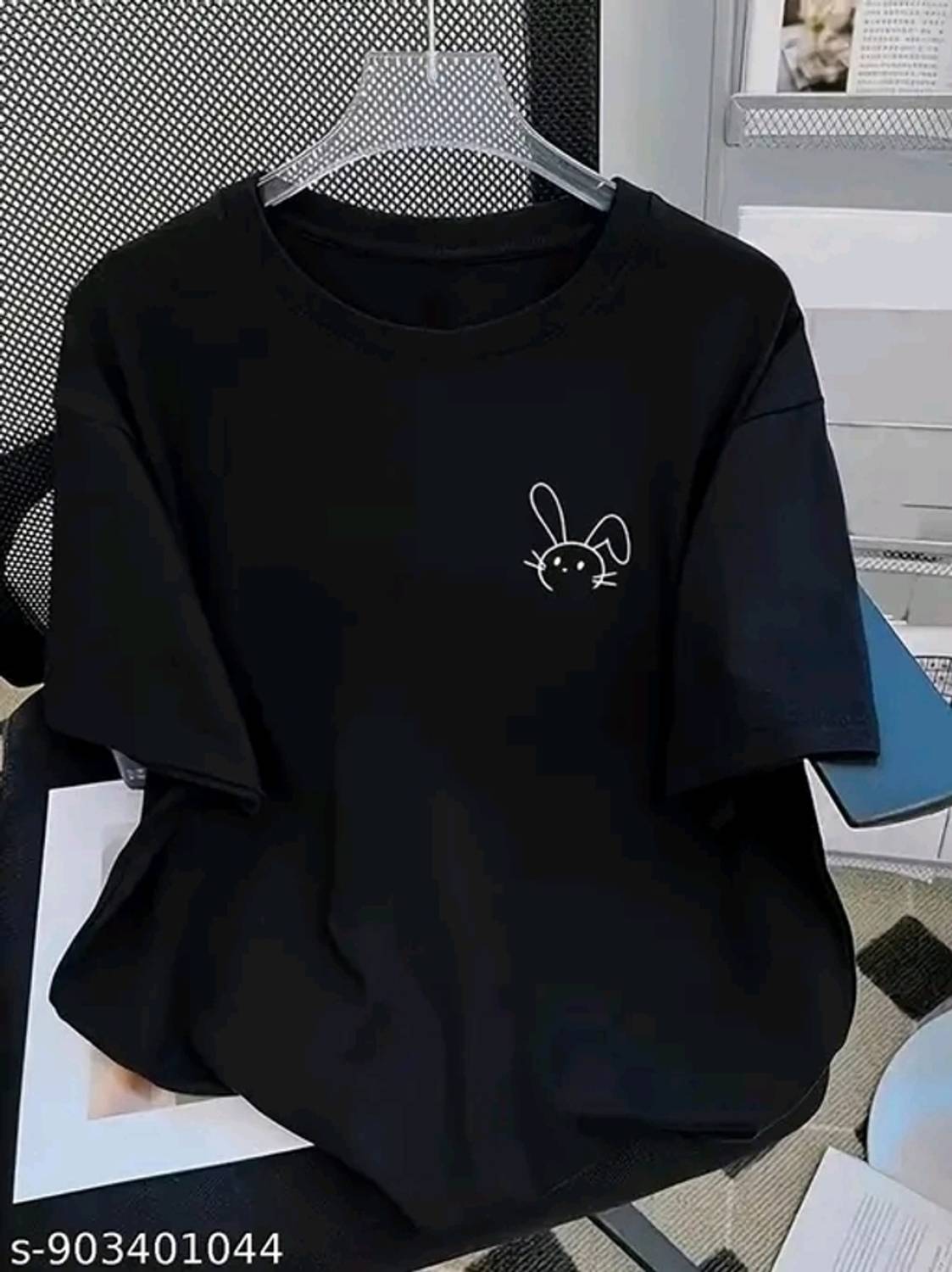 MENSIMPRESSION Graphic Print Women Round Neck Black T-Shirt