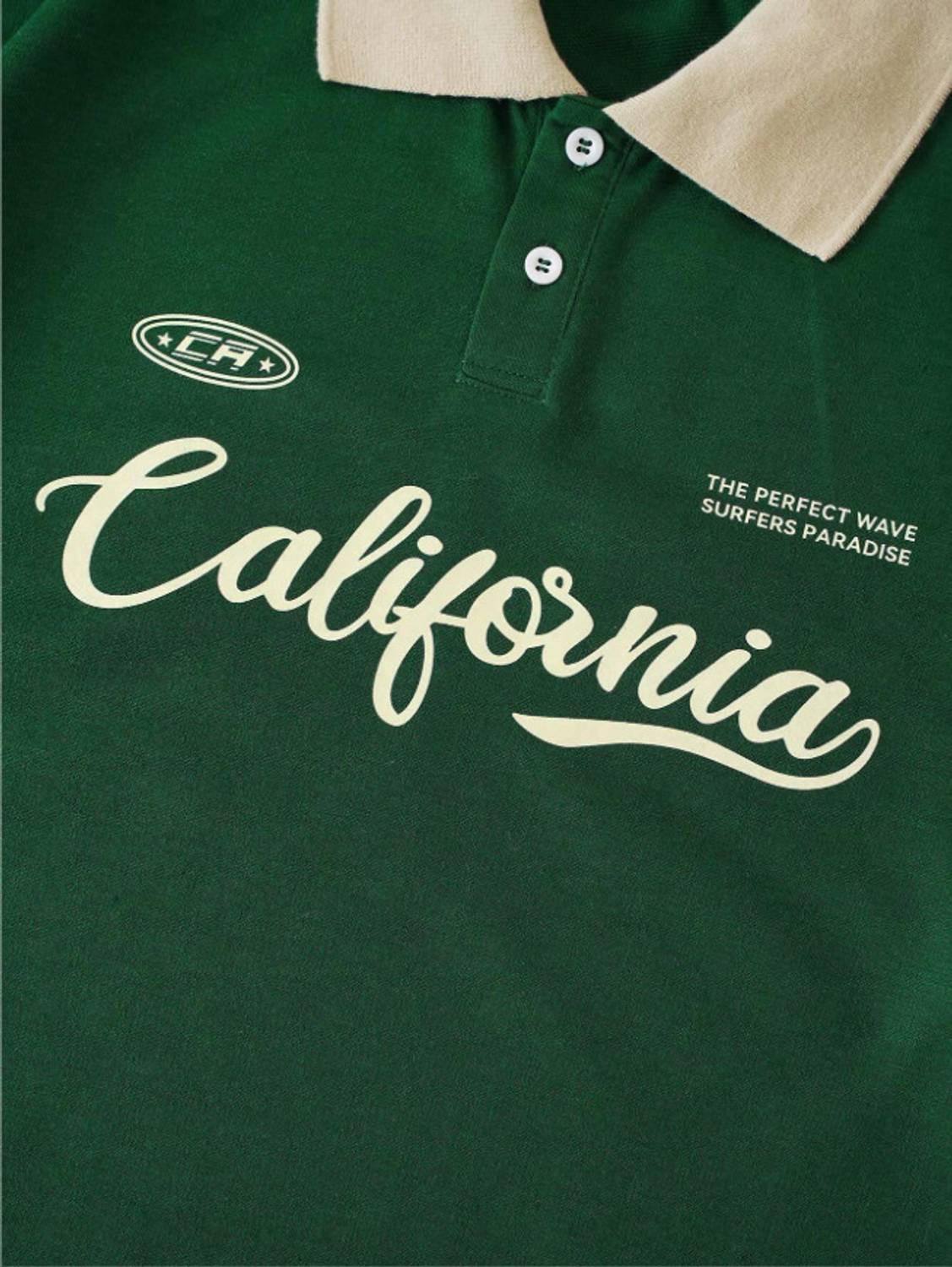 AVEJO Men Green Polo Neck T-Shirt - Image 3