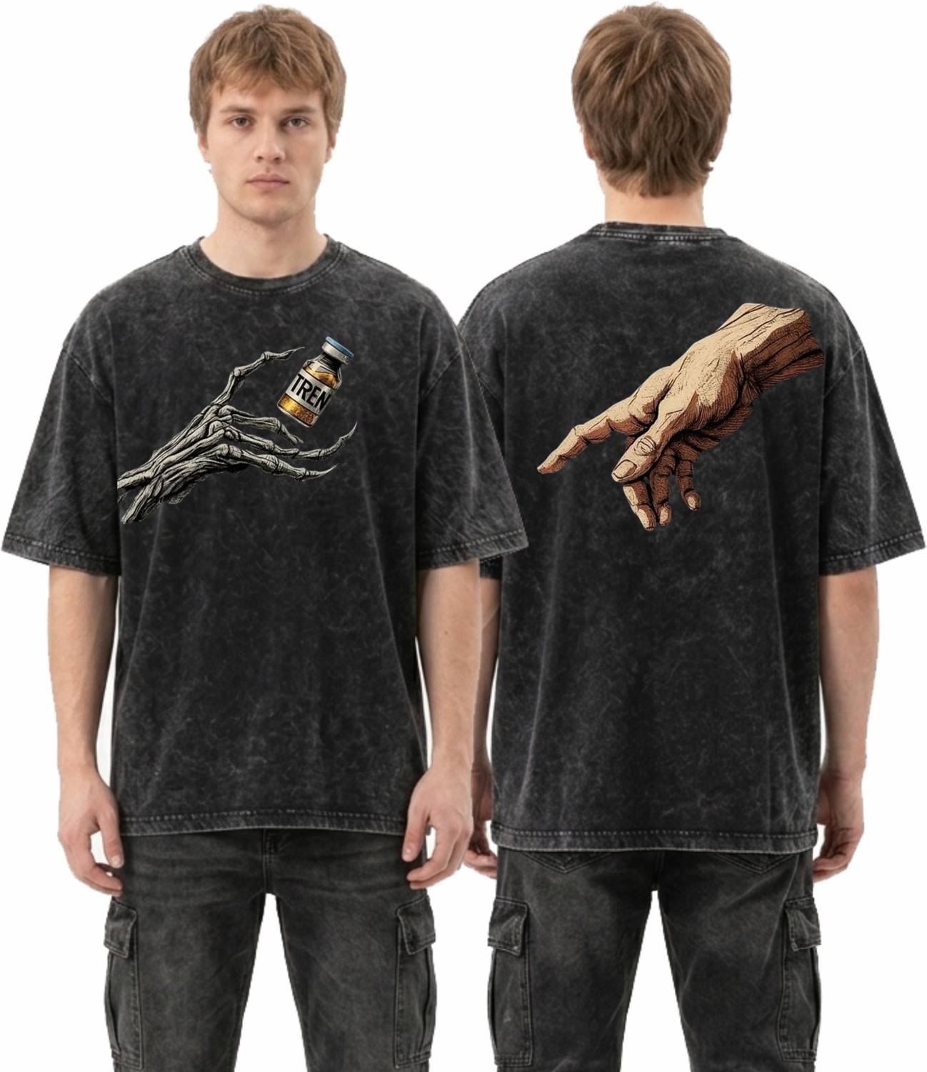 DIGI DRAPE Black Men Round Neck T-Shirt - Image 3