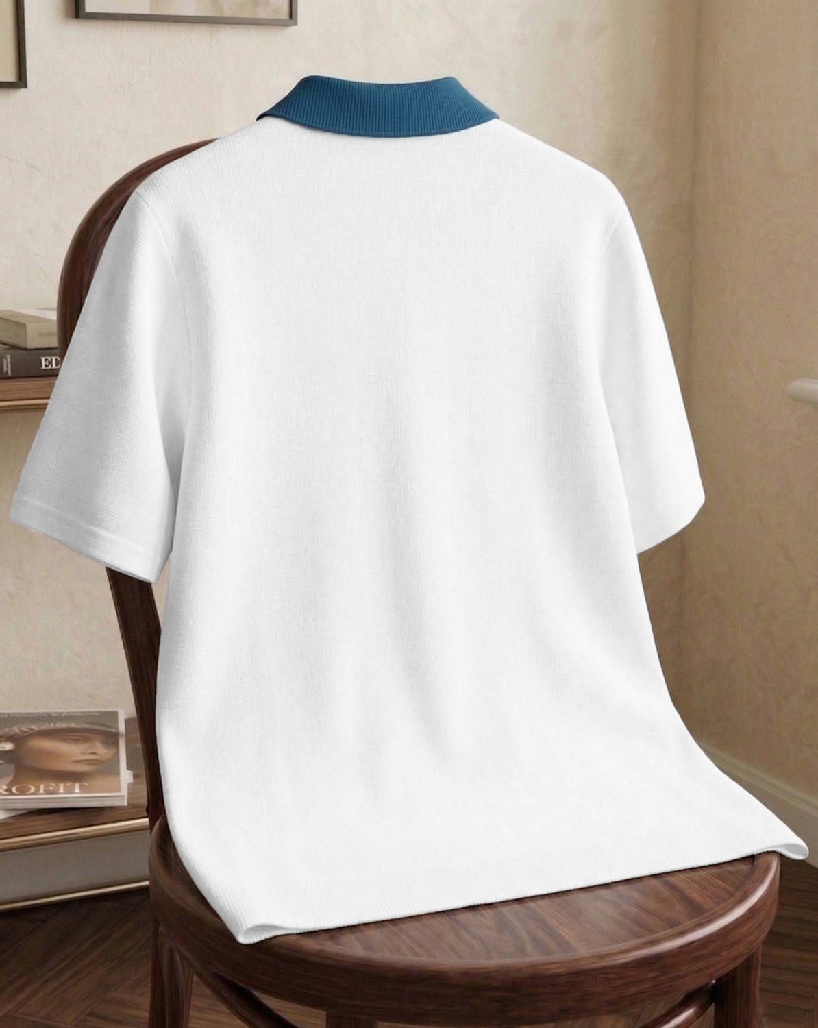 Image of ENITOR Striped Men Zip Neck Multicolor T-Shirt