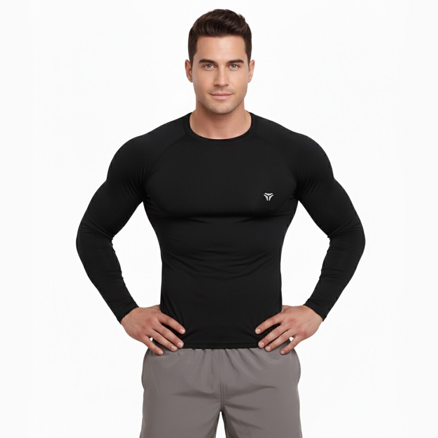 Image of Kyk Printed Men Round Neck Black T-Shirt
