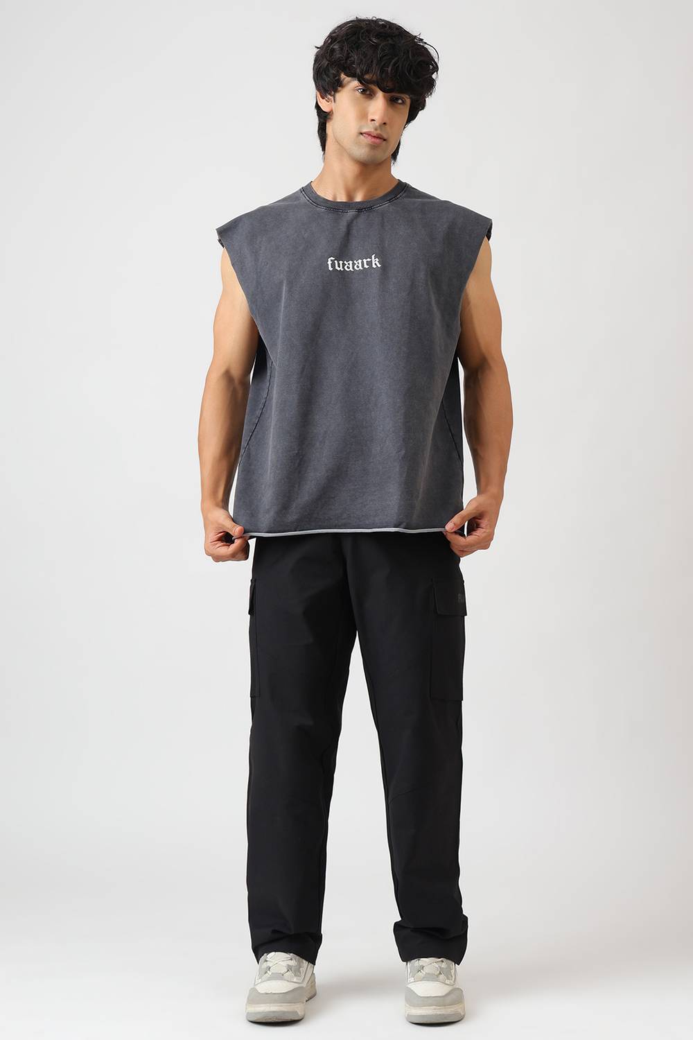 FuaarK Printed Men Round Neck Grey T-Shirt - Image 5