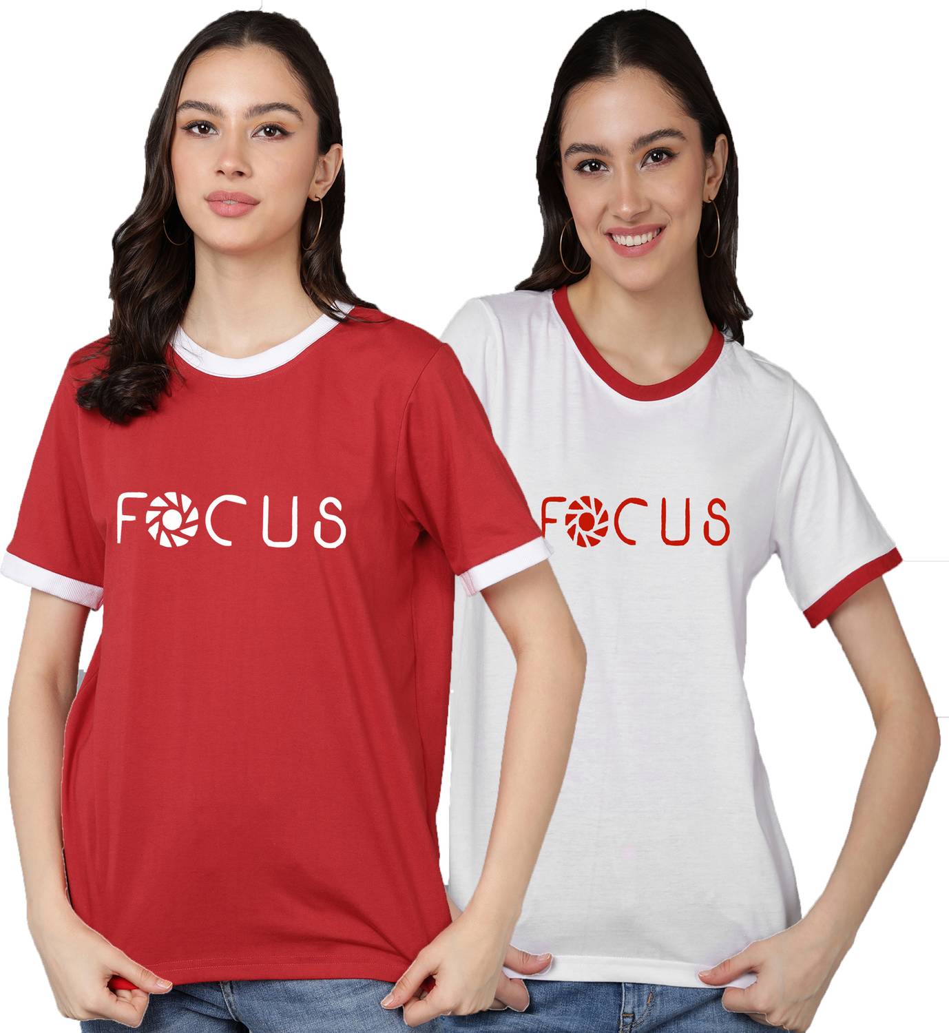 Adyavastram Typography Women Round Neck Multicolor T-Shirt