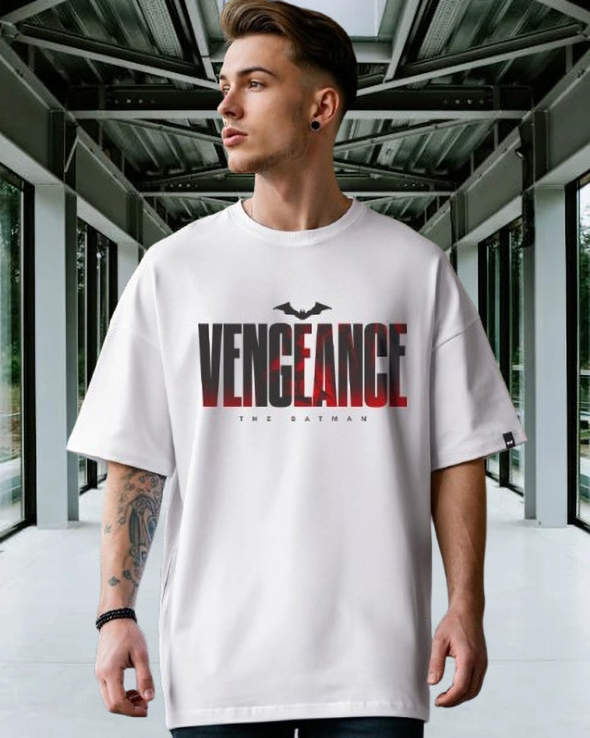 Image of trendaura Graphic Print Men Round Neck White T-Shirt