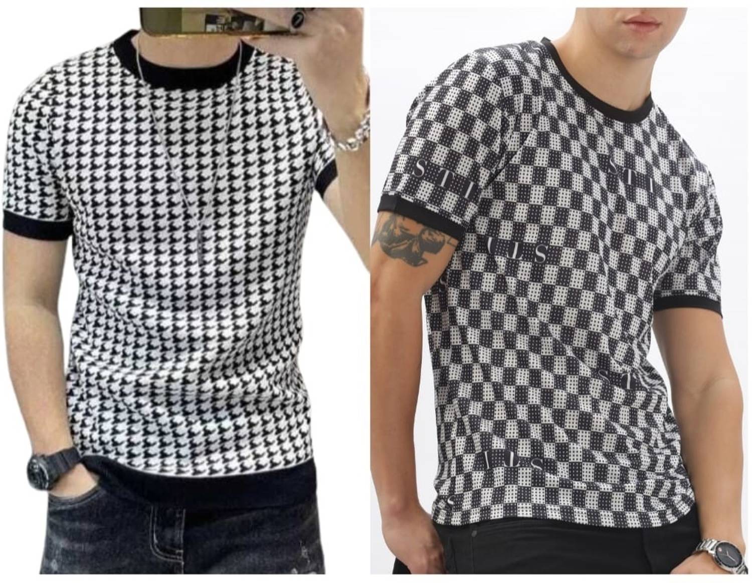 sti Pack of 2 Men Printed Round Neck Polyester Multicolor T-Shirt