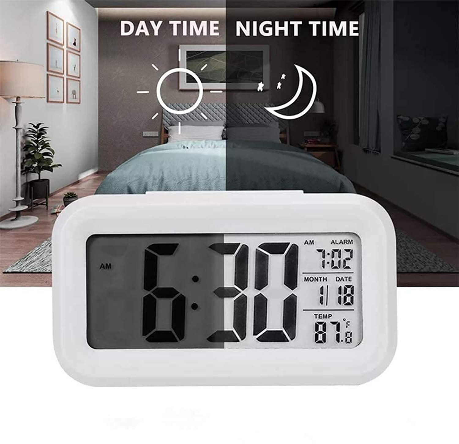Image of Hiply Digital White Clock