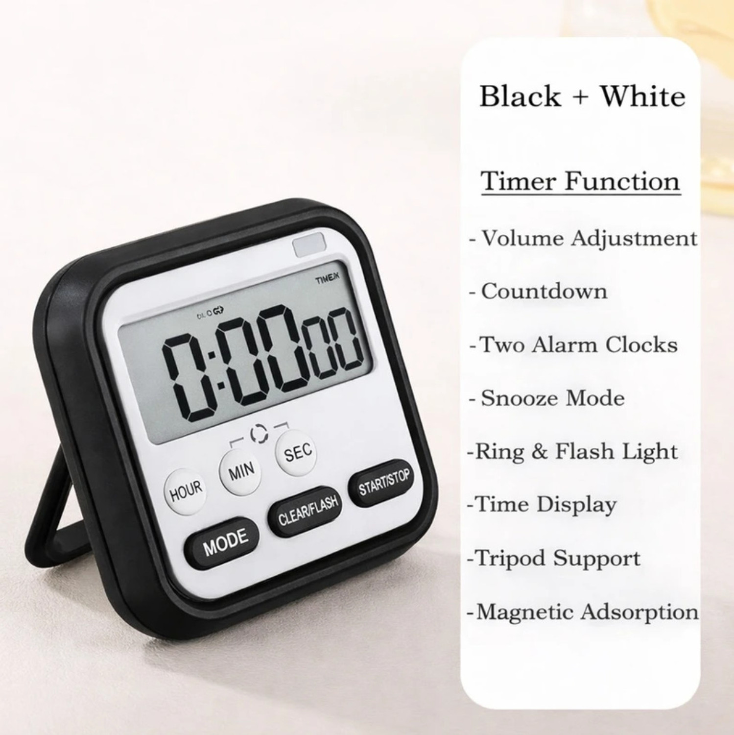 Image of neava Digital Black Clock