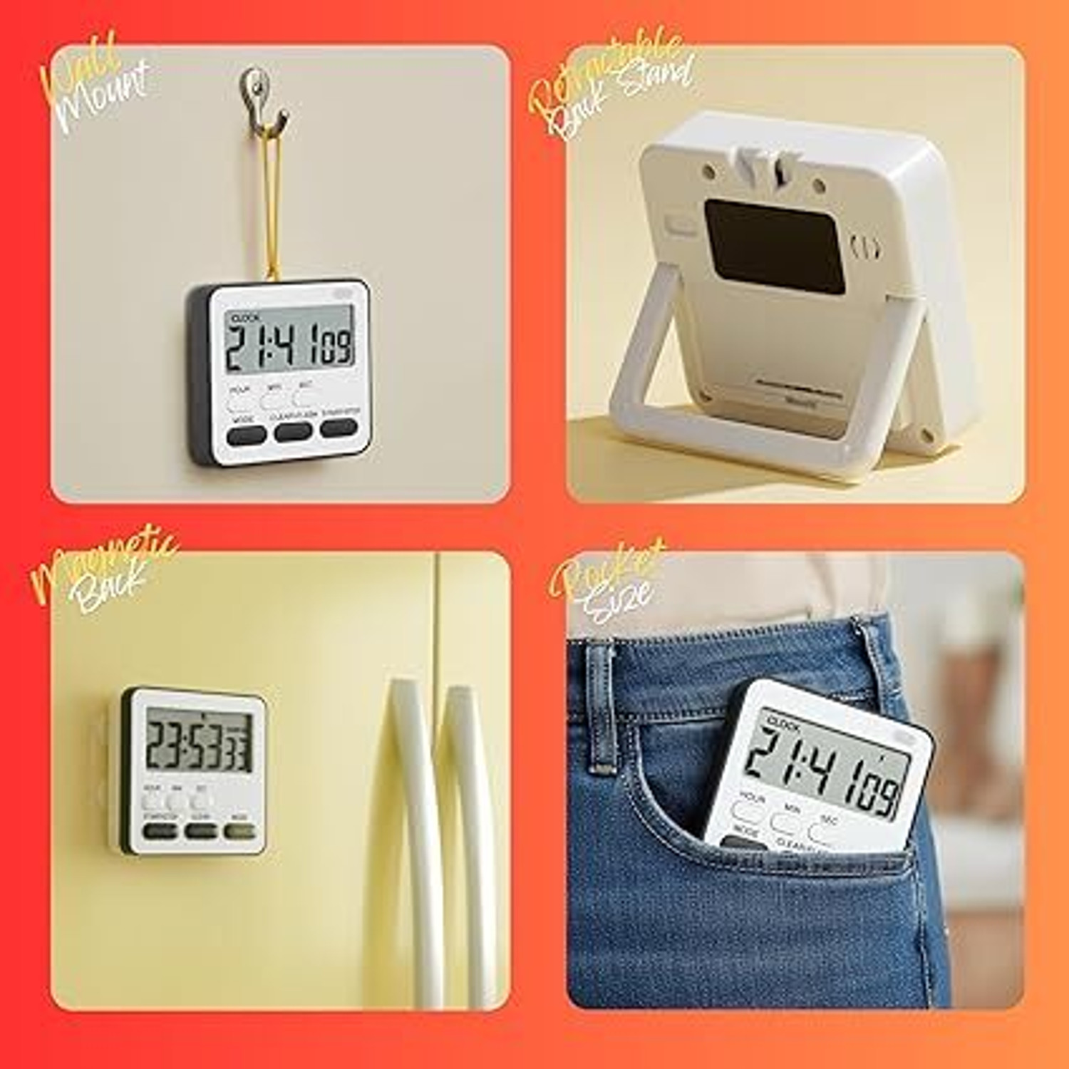 Image of EERAV Digital Blue Clock