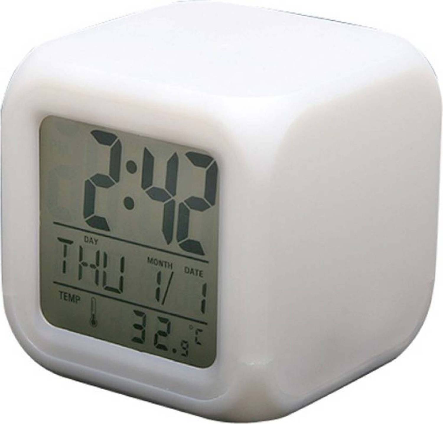 CheckSums Digital White Clock