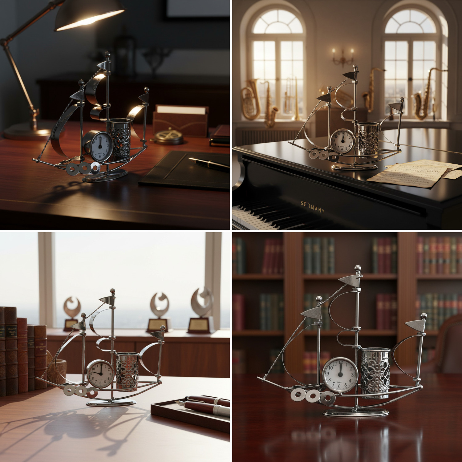 Image of Shrines Digital SILVER Clock