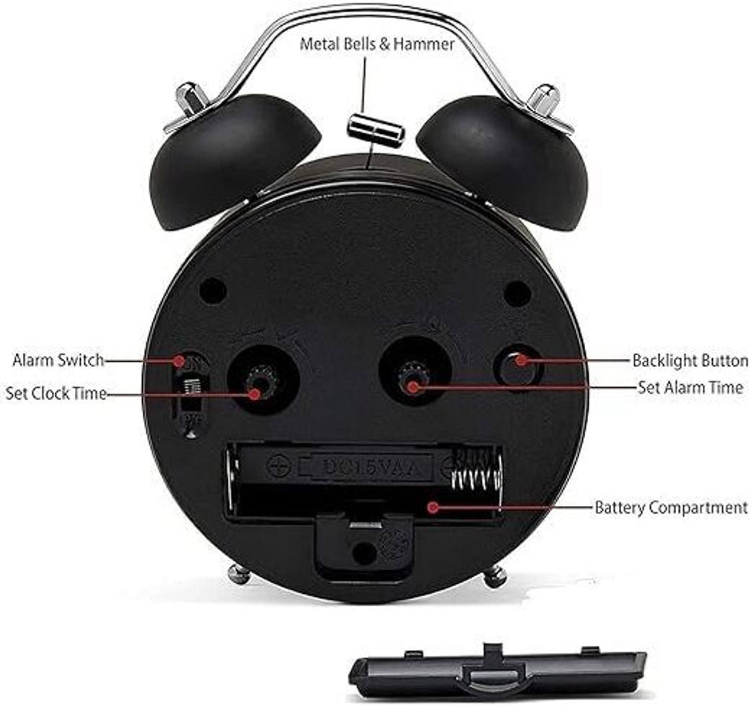 Image of ZEQON Analog Black Clock