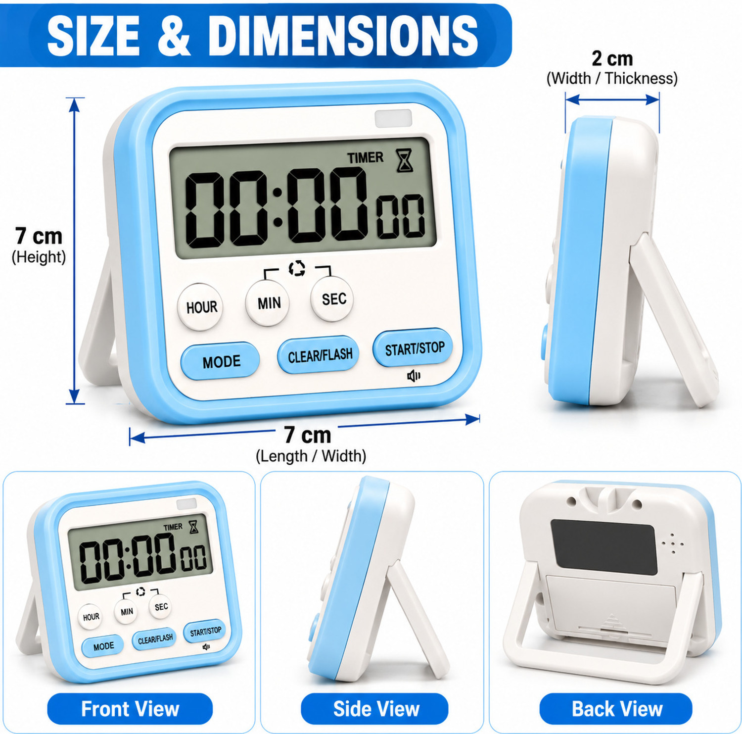 Image of Bazaar NXT Digital Blue Clock