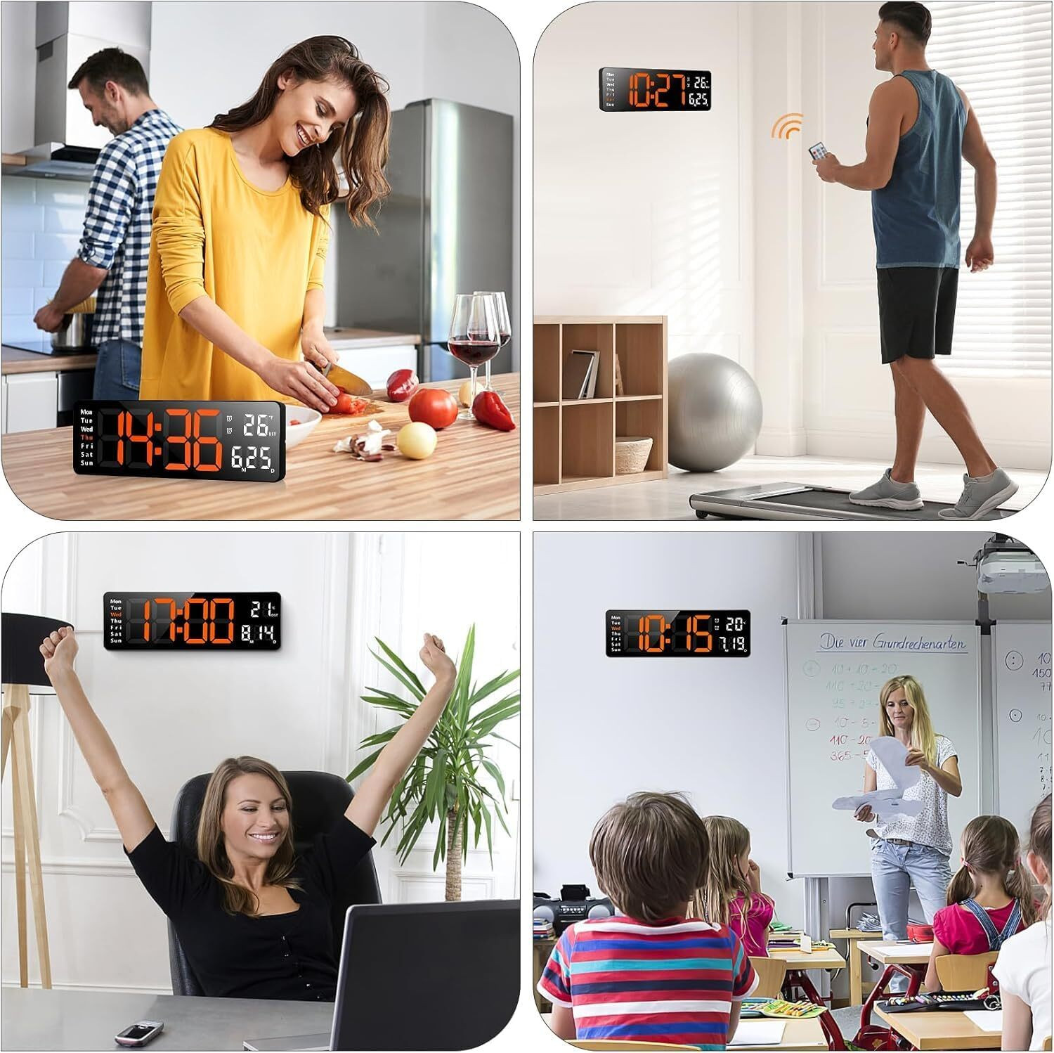 Image of MAXIVE Digital 12 cm X 38 cm Wall Clock