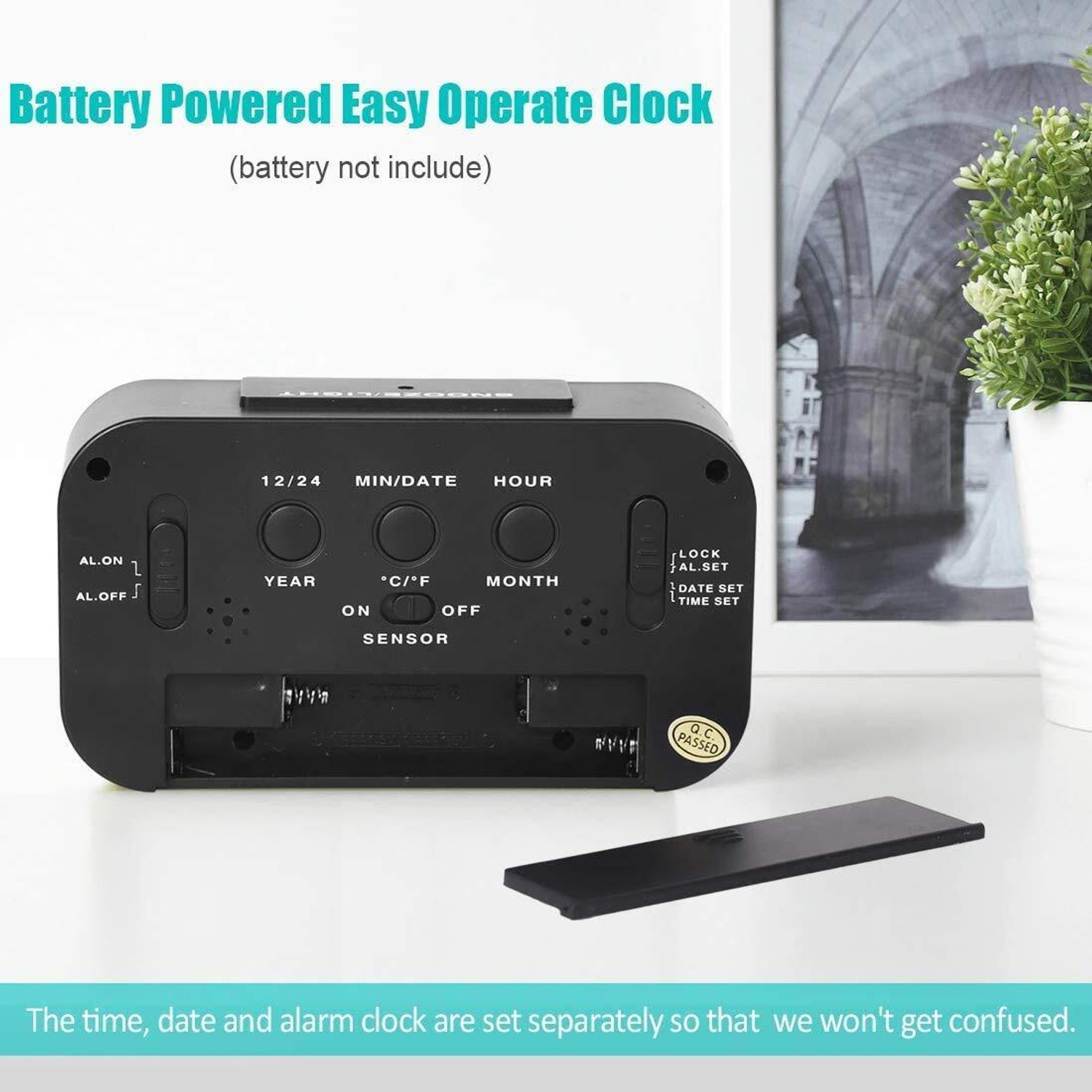 Image of JYORESHA Digital Black Clock