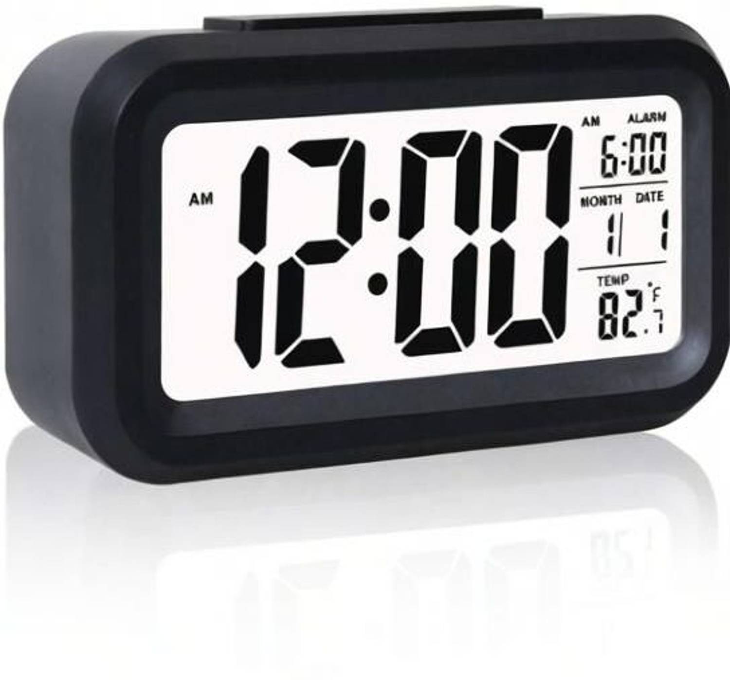 THE CURIOUS HUB Digital Compact Table Alarm Clock (Black) - Image 3