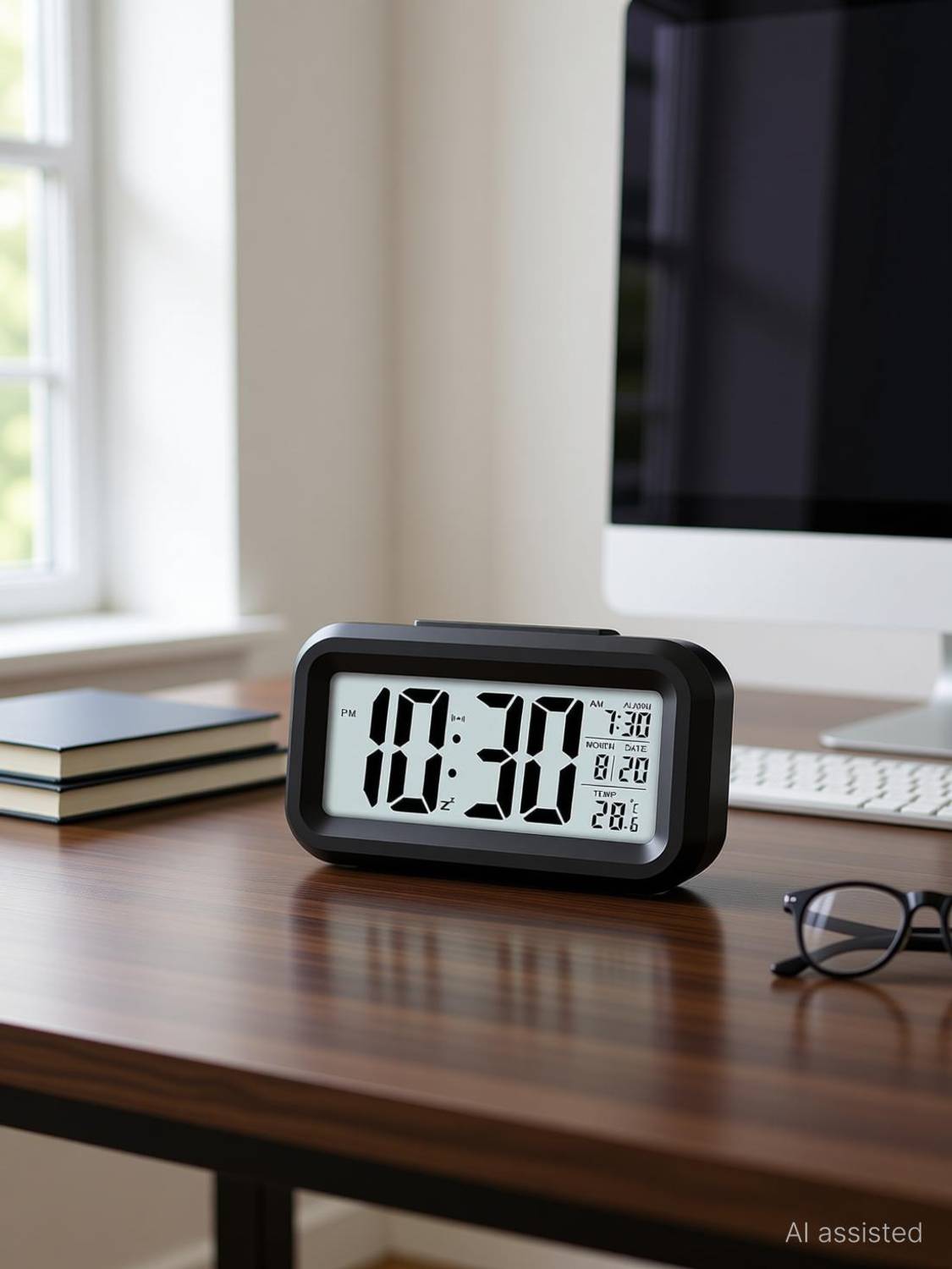 Adonai Digital Black Clock