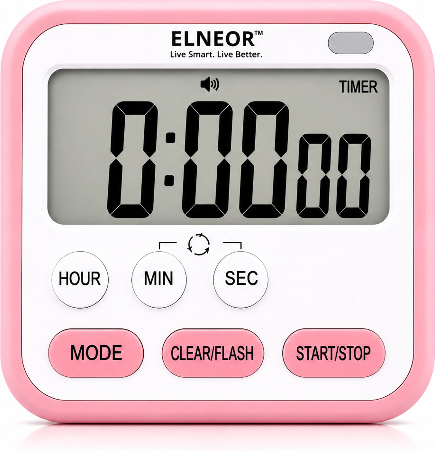 Image of ELNEOR Digital Pink Clock