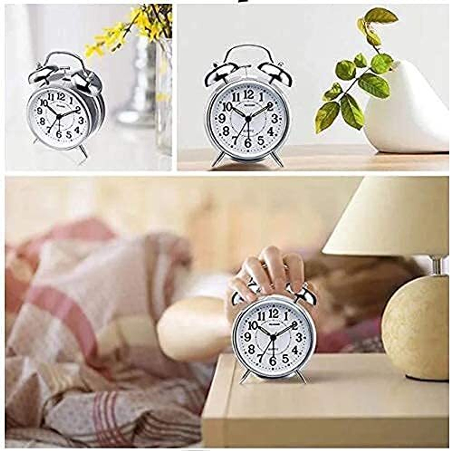 Image of KIRTORASU Analog Silver Clock