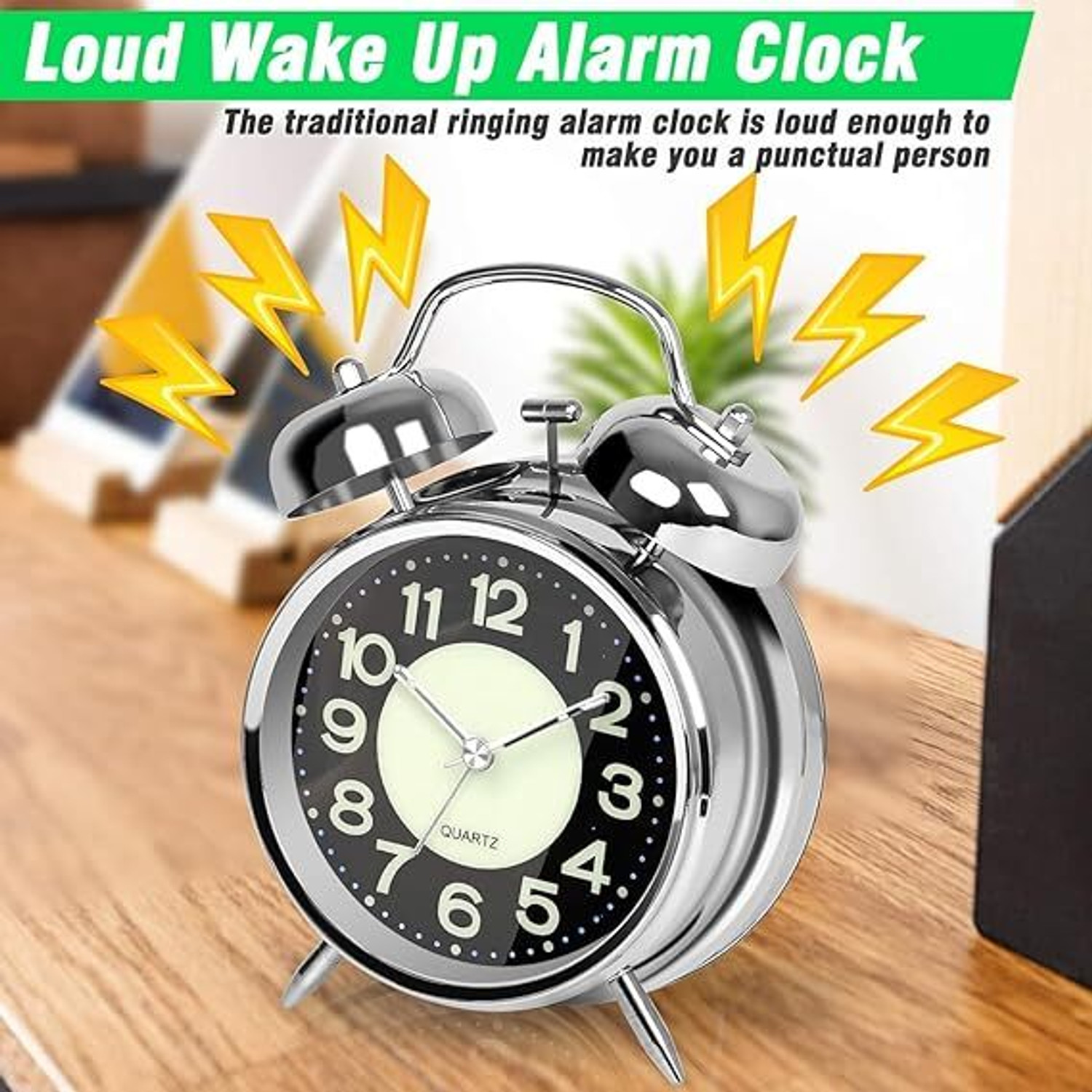 Image of VOXEL Analog Silver Clock