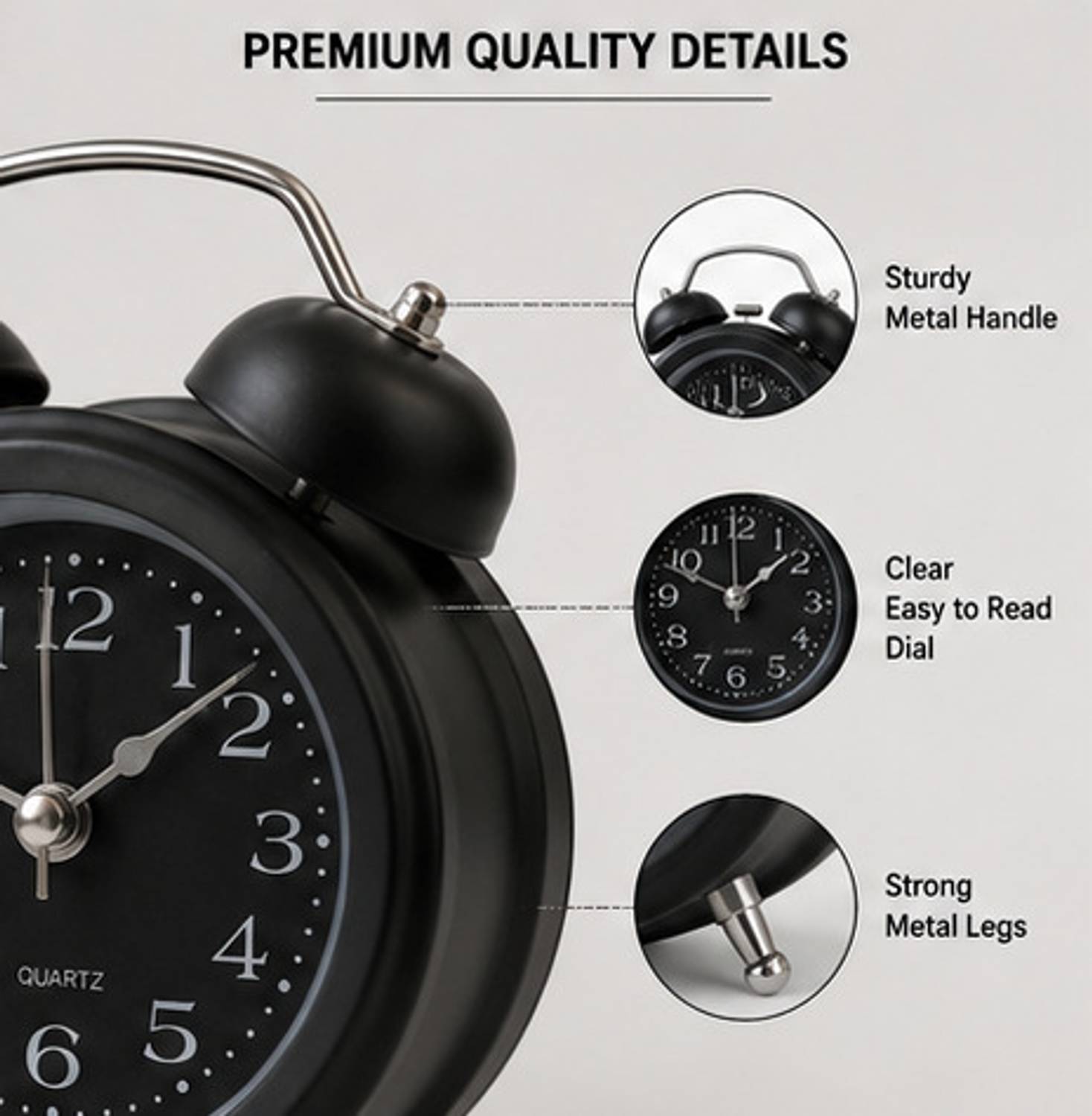Analog Black Clock - Image 4