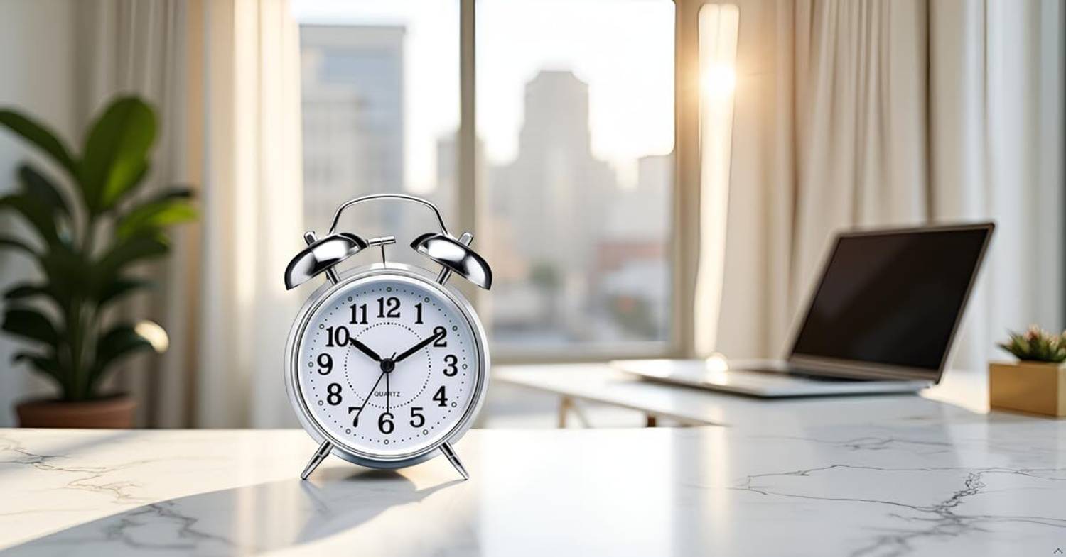 Hiply Analog Silver Clock - Image 2