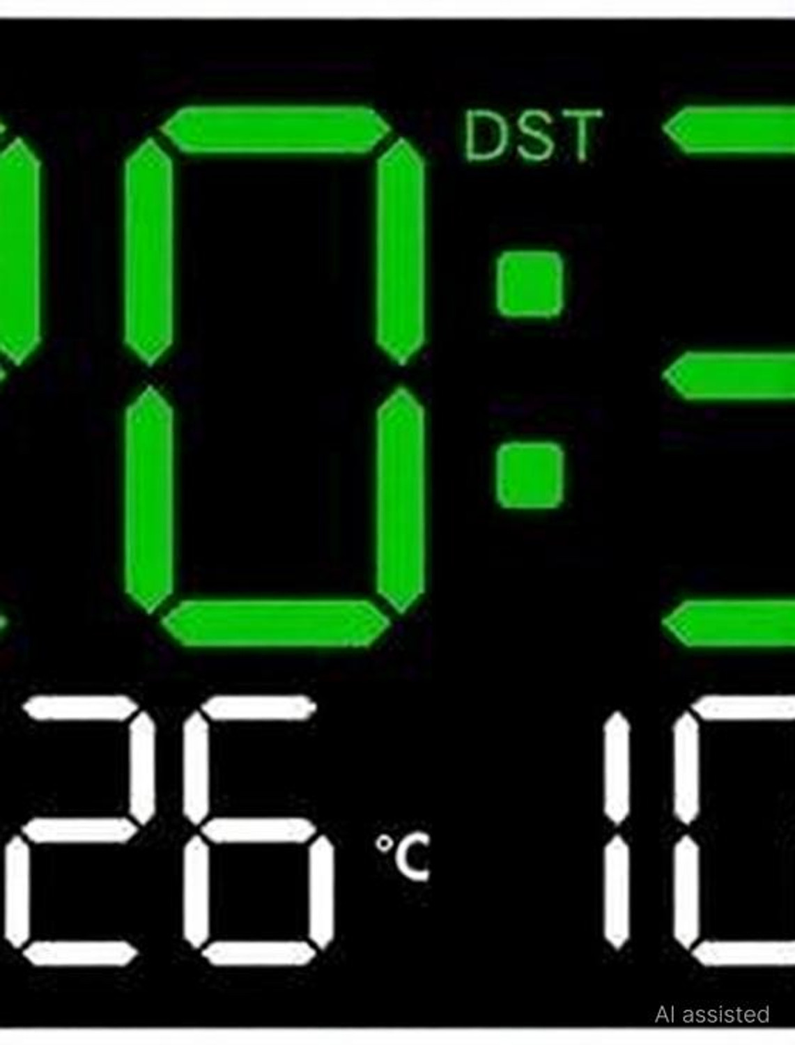 Image of SZELAM Digital Green Lights Black Body Clock